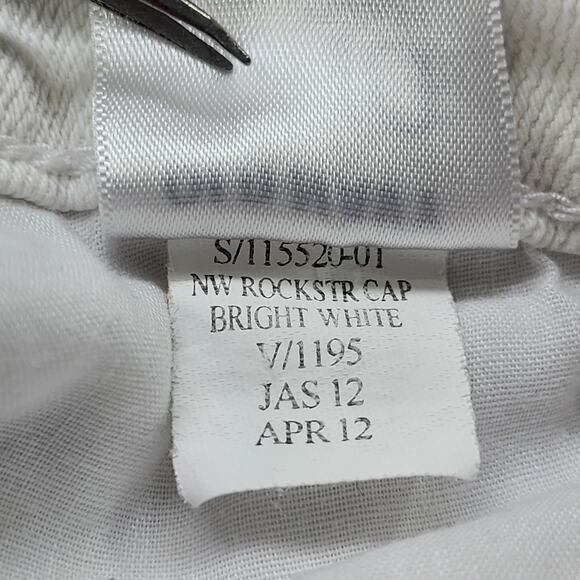 Old Navy Jeans Womens 10 White Rockstar Low Rise Capri Stretch Denim Casual - Picture 7 of 12